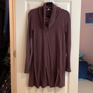 Long sleeve cowl neck dress